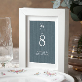 Elegant Modern Simple Inslag Bröllop Bordsnummer