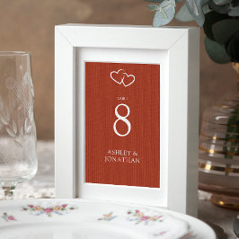 Elegant Modern Simple Inslag Bröllop Bordsnummer