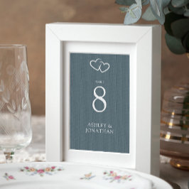 Elegant Modern Simple Inslag Bröllop Bordsnummer