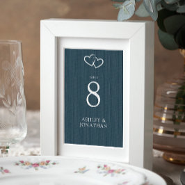 Elegant Modern Simple Inslag Bröllop Bordsnummer
