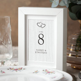 Elegant Modern Simple Inslag Bröllop Bordsnummer
