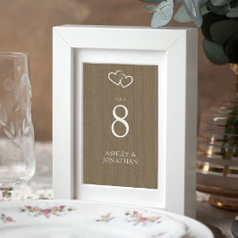 Elegant Modern Simple Inslag Bröllop Bordsnummer