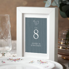 Elegant Modern Simple Inslag Bröllop Bordsnummer