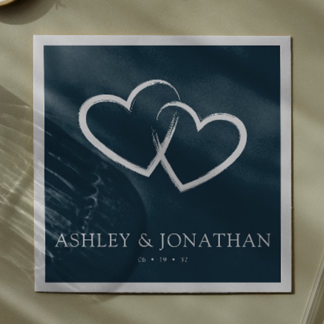 Elegant Modern Simple Inslag Bröllop Cocktail Pappersservett (Skapare uppladdad)