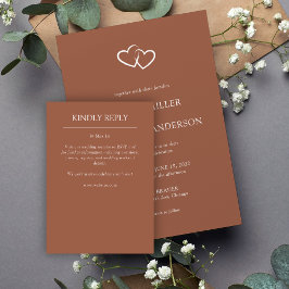 Elegant Modern Simple Inslag Bröllop OSA Kort