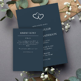 Elegant Modern Simple Inslag Bröllop OSA Kort
