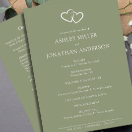 Elegant Modern Simple Inslag Bröllop Program