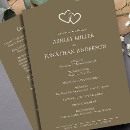 Elegant Modern Simple Inslag Bröllop Program