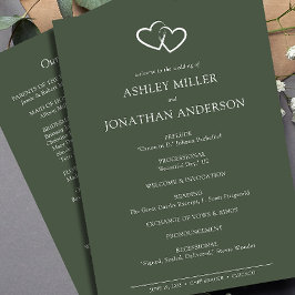 Elegant Modern Simple Inslag Bröllop Program