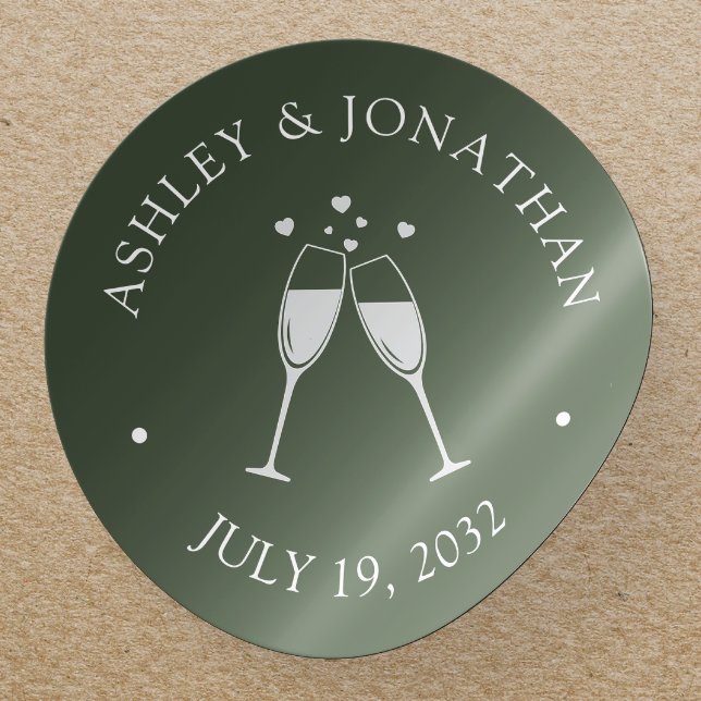 Elegant Modern Simple Inslag Runt Klistermärke (Skapare uppladdad)