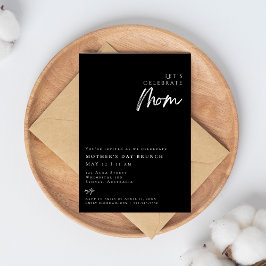 Elegant modern Simple mors dag BRUNCH Inbjudningar