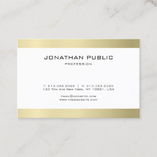 Elegant Modern Simple Plain Guld Se Trendiget Luxe Visitkort