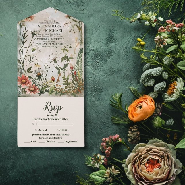 Elegant Modern Skogs Höst Blommig Bröllop (Skapare uppladdad)