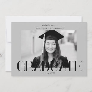 elegant modern skript examensannonsering inbjudningar