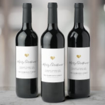 Elegant modern skript Guld Hjärt Jul