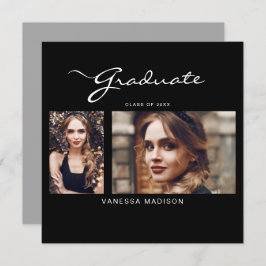 Elegant Modern skript - minimalt | 2 Foto Studente Meddelande