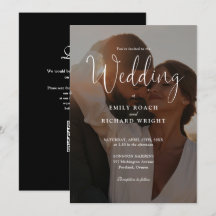 Elegant Modern skript QR-kodfoto Bröllop