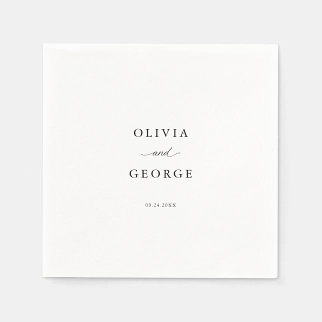 Elegant Modern skriptkalligrafi Pappersservett (Framsidan)