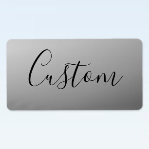 Elegant Modern Skriptredigerbar svart textskrivnin Adressetikett