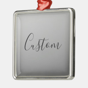Elegant Modern Skriptredigerbar svart textskrivnin Julgransprydnad Metall
