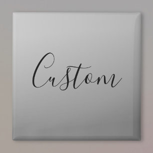 Elegant Modern Skriptredigerbar svart textskrivnin Magnet