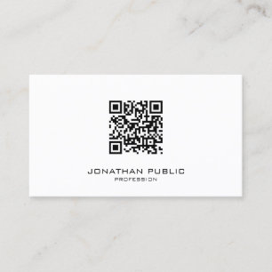 Elegant Modern Slank Mall Professionell QR-kod Visitkort