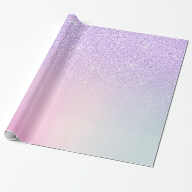 Elegant modern snyggt, gigabborre lila glitter presentpapper (Utrullad)