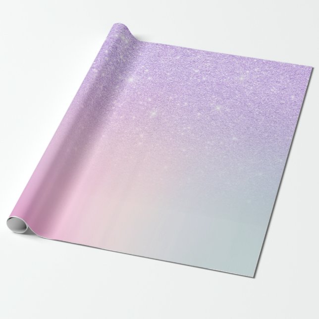 Elegant modern snyggt, gigabborre lila glitter presentpapper (Utrullad)