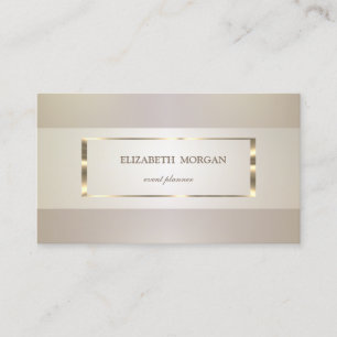 Elegant Modern Sofistikerad, Randig, Guldram Visitkort