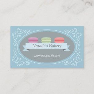 Elegant, Modern, Söt Macaron, Bageri, Konfektyr Visitkort