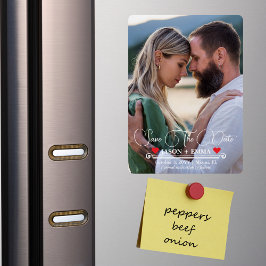 Elegant Modern Spara datumfotomall Magnet