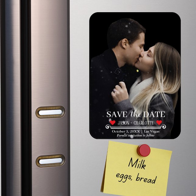 Elegant Modern Spara datumfotomall Magnet (Skapare uppladdad)