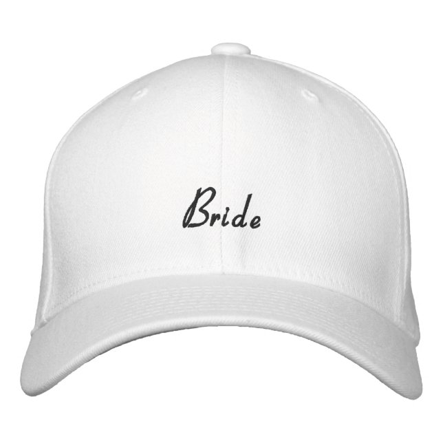 Elegant Modern Sporty Bride Bachelorette Broderad Keps (Framsida)