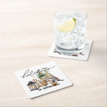 Elegant modern stil med skript Watercolor Santa