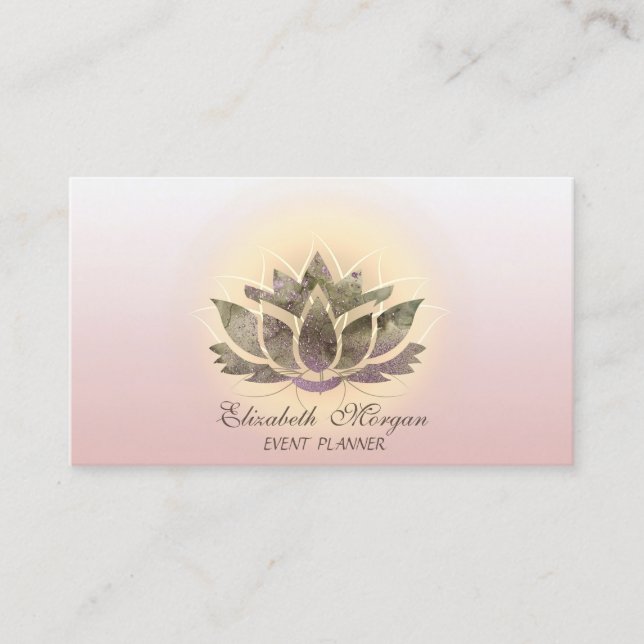 Elegant Modern Stilfull Chic Lotus  Visitkort (Framsida)