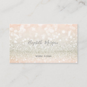 Elegant Modern Stilfull Glitter Bokeh Visitkort
