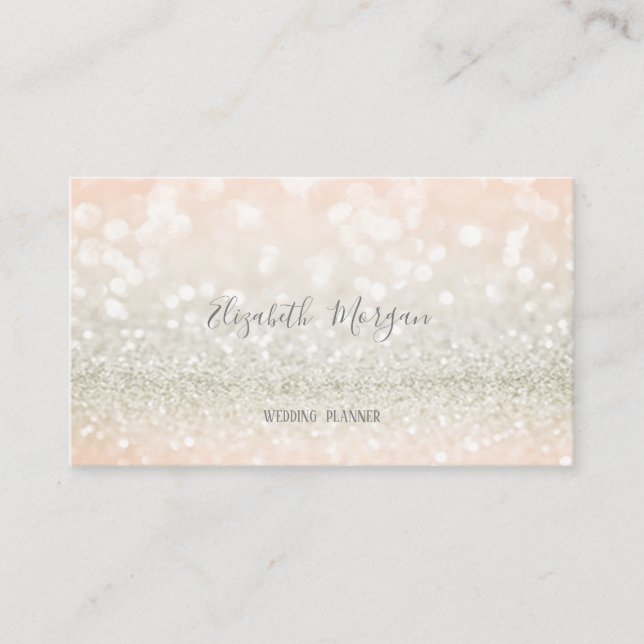 Elegant Modern Stilfull Glitter Bokeh Visitkort (Framsida)