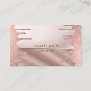 Elegant Modern Stilfull, Glittrande Droppar Visitkort