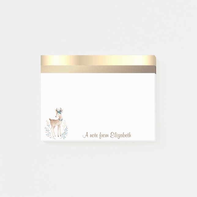 Elegant Modern Stilfull Hjort Post-it Block (Framsida)