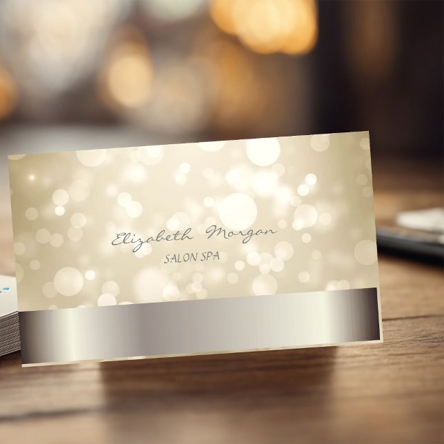 Elegant Modern Stilren Bokeh Visitkort (Skapare uppladdad)