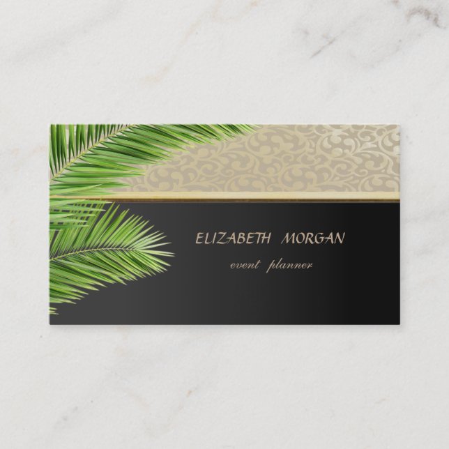 Elegant Modern Stilren, Palmblad Visitkort (Framsida)