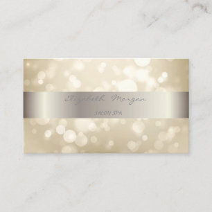 Elegant Modern Stilren Randig Bokeh Visitkort