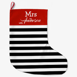 Elegant Modern strippjul Mr. och Mrs. Stor Julstrumpa