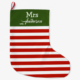 Elegant Modern strippjul Mr. och Mrs. Stor Julstrumpa