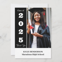 Elegant Modern Studenten Photo Tack Kort