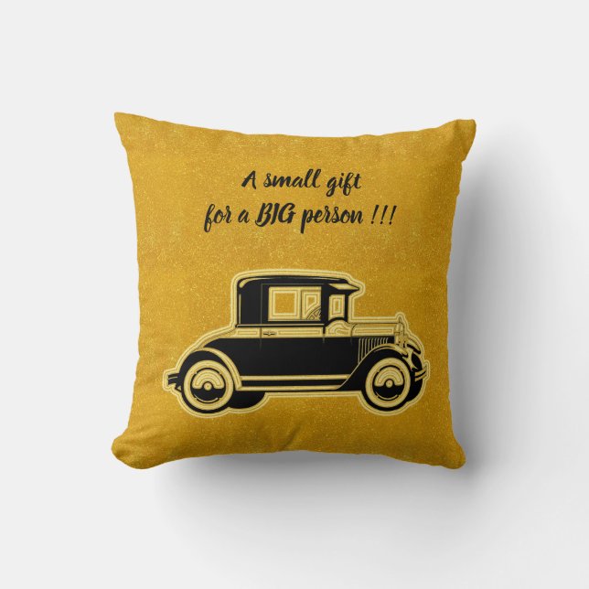 Elegant - Modern svart Guld- Kudde (Framsida)