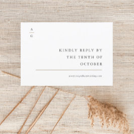 Elegant Modern Svart och Vitt Bröllopswebbplats OSA Kort