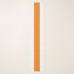 Elegant Modern Tangerine Orange White Rand Sjal<br><div class="desc">Den här eleganten har en bred,  gränslös,  ljusstark orange i mitten av rand som blandas sömlöst mot en skarp vit bakgrund.</div>