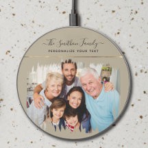 Elegant Modern Taupe & Guld Lägg till din fotofami