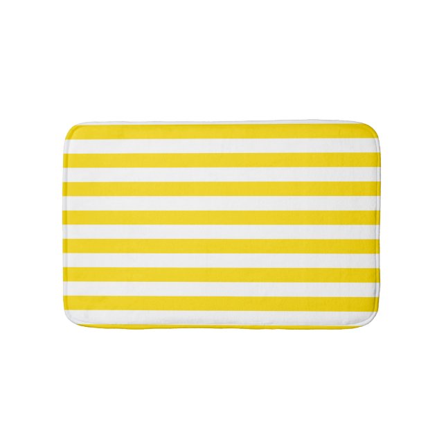 Elegant Modern Template Gult White Stripe Badrumsmatta (Framsidan)
